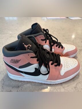 Nike Air Jordan 1 Mid Pink Quartz Retro 555112-603